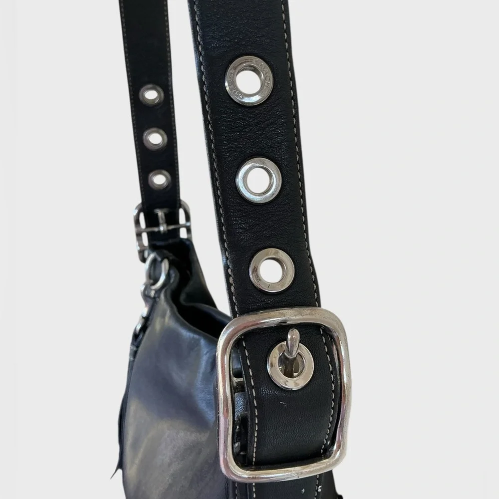 Vintage Coach Legacy Slim Crossbody Bag 1415 Black Leather